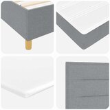  s opruga kutije Svijetlo siva 120 x 190 cm tkanina | shoptok.hr