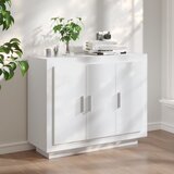 The Living Store Komoda bela 92x35x75 cm konstruiran les - Komoda, (21503273) Cene