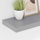  Plutajuće zidne police 4 kom sive 60 x 23,5 x 3,8 cm MDF | shoptok.hr