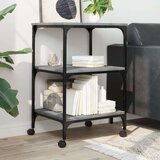  Stojalo za tiskalnik 3-nadstropno siva sonoma 50x41x75 cm les, (22137087) | Shoptok.si
