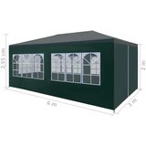  Šator za zabave 3 x 6 m zeleni | shoptok.hr
