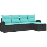  Sjedeća garnitura za vrt 5 kom. Crna poliratan 234 x 117 x 85 cm | shoptok.hr