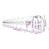  Rastlinjak z jeklenim okvirjem bel 44 m² 22x2x2 m | Shoptok.si