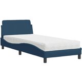 vidaXL Postelja z vzmetnico modra 90x190 cm blago, (21165993) Cene