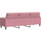 vidaXL Kavč trosed z okrasnimi blazinami roza 210 cm žamet | Shoptok.si