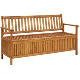  Vrtna klupa za pohranu 148 cm od masivnog bagremovog drva | shoptok.hr