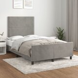  Okvir za krevet bez madraca svjetlosivi 120x190 cm baršunasti | shoptok.hr