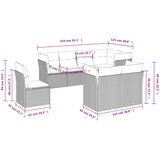  8-dijelni set vrtnih sofa od poliratana s jastucima bež | shoptok.hr