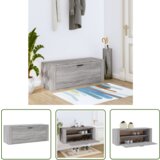 The Living Store Omarica za čevlje siva sonoma 100x35x38 cm inženirski les - Stenska Omarica Za Čevlje, (21744598) | Shoptok.si