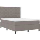 vidaXL Škatlasta postelja z vzmetnico Taupe 160x200 cm Tkanina, (22083043) | Shoptok.si