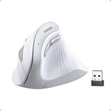 Ugreen brezžična ergonomska vertikalna miška z Bluetooth in Wi-Fi povezavo - bela | Shoptok.si