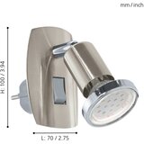 Eglo mini 4 spot/1, led, gu10, 3w, 240lm, za utič. Nikl m. 5QX4KMG | Eponuda.com
