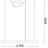 Ideal Lux led luster na sajli oracle slim LED/37W/230V 3000K prečnik 70 cm, crne boje | Eponuda.com