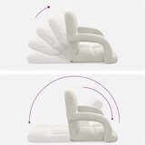 Podesivi podni naslonjač Krem Baršun | shoptok.hr