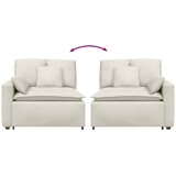  Modularni kauč s naslonom za ruke i jastucima krem boje 100 cm | Eponuda.ba