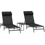  Ležaljke na suncu 2-osoba 3 pcs Crna i antracit Čelik | Eponuda.com