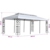  Platno za sjenicu Bijela 300 x 600 cm Poliester Slike