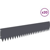  Ograda oko Travnjaka 20 kom. 103 x 20 cm Čelik Antracit | shoptok.hr