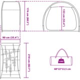 vidaXL Stražnji skladišni šator s krovom s pohranom Plava 210 x 90 x 174 cm | shoptok.hr