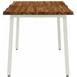  90 x 55 x 75 cm Čvrsto drvo akacije Prirodna i bijela - Prirodna i bijela 90 x 55 x 75 cm Živi rub | shoptok.hr