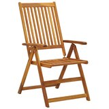  Sklopive stolice na razvlačenje, 2 kom. s jastucima, masivno bagremovo drvo Crvena 120 x 50 x 3 cm | Shoptok.si