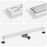 Tuš kanal 2-u-1 sa 360° sifonom Srebrno 80 cm | shoptok.hr