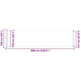  Uvlačiva bočna tenda za terasu 600 x 160 cm siva | shoptok.hr