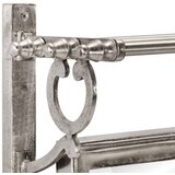  Stalak za prtljagu s vješalicama ogledalom aluminijski Srebrna | Shoptok.si