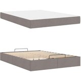  Konstrukcija postelje s shranjevanjem Taupe 160 x 200 cm blago | Shoptok.si