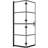 Sklopiva pregrada za tuš ESG 100 x 140 cm crna | shoptok.hr