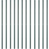 vidaXL Ograjni stebri 12 pcs Zelena 160 cm Jeklo s prašnim premazom | Shoptok.si