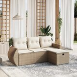  4-dijelni set vrtnih sofa s jastucima bež od poliratana | shoptok.hr