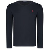 Dewberry DUAL SET T8587 V COLLAR MEN'S SWEATSHIRT-WHITE-BLACK | Shoptok.si