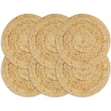 vidaXL pogrinjki 6 kosov naravni 38 cm okrogli iz jute cene