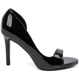 GOODIN Lacquered open-toe pumps black | shoptok.hr