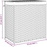  Košara za rublje s 2 odjeljka 53 x 35 x 57 cm od poliratana | shoptok.hr