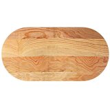vidaXL Mizna plošča svetlo rjava 120x60x4 cm trdna hrastovina ovalna | Shoptok.si