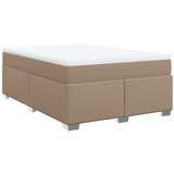 vidaXL Krevet s oprugama i madrac cappuccino 140x190cm od umjetne kože | shoptok.hr