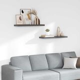  Plutajuće zidne police 2 kom sjajne sive 80 x 23,5 x 3,8 cm MDF | shoptok.hr