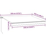 Tenda na ručno uvlačenje bordo 350 x 250 cm | shoptok.hr