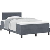 vidaXL Box Spring Bed z blazino Temno sivo 120x200 cm Žamet | Shoptok.si