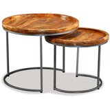  Set Bočnih Stolića 2 kom Masivno Drvo Manga | shoptok.hr