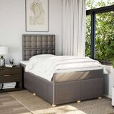 vidaXL Krevet s oprugama i madracem smeđesivi 120 x 190 cm od tkanine | shoptok.hr