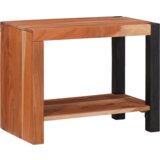 vidaXL Knjižna omara Rjava, Črna 50 x 30 x 40 cm Masiven les akacije | Shoptok.si