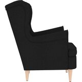  Fotelj črn 74x84x100 cm blago | Shoptok.si