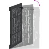 vidaXL Vrtna vrata Crna 105 x 125 cm Čelik s praškastim premazom | shoptok.hr