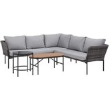 Bessagi Garden lounge garnitura zophia, siva, rjava, jeklo, steklo | Shoptok.si