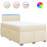 Maison Chic Box spring postelja - Vzmetna postelja z vzmetnico krem 120x190 cm blago SL11927, (21882257) | Shoptok.si