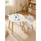 Set stola i stolice s motivom mačke 2 pack
