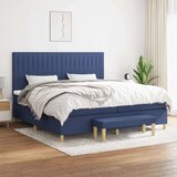  Krevet s oprugama i madracem plavi 200 x 200 cm od tkanine | shoptok.hr